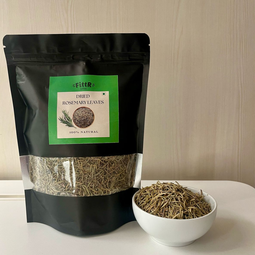 FittR Bites Dried Rosemary Leaves in Kitchen – Perfect for Cooking and Wellness