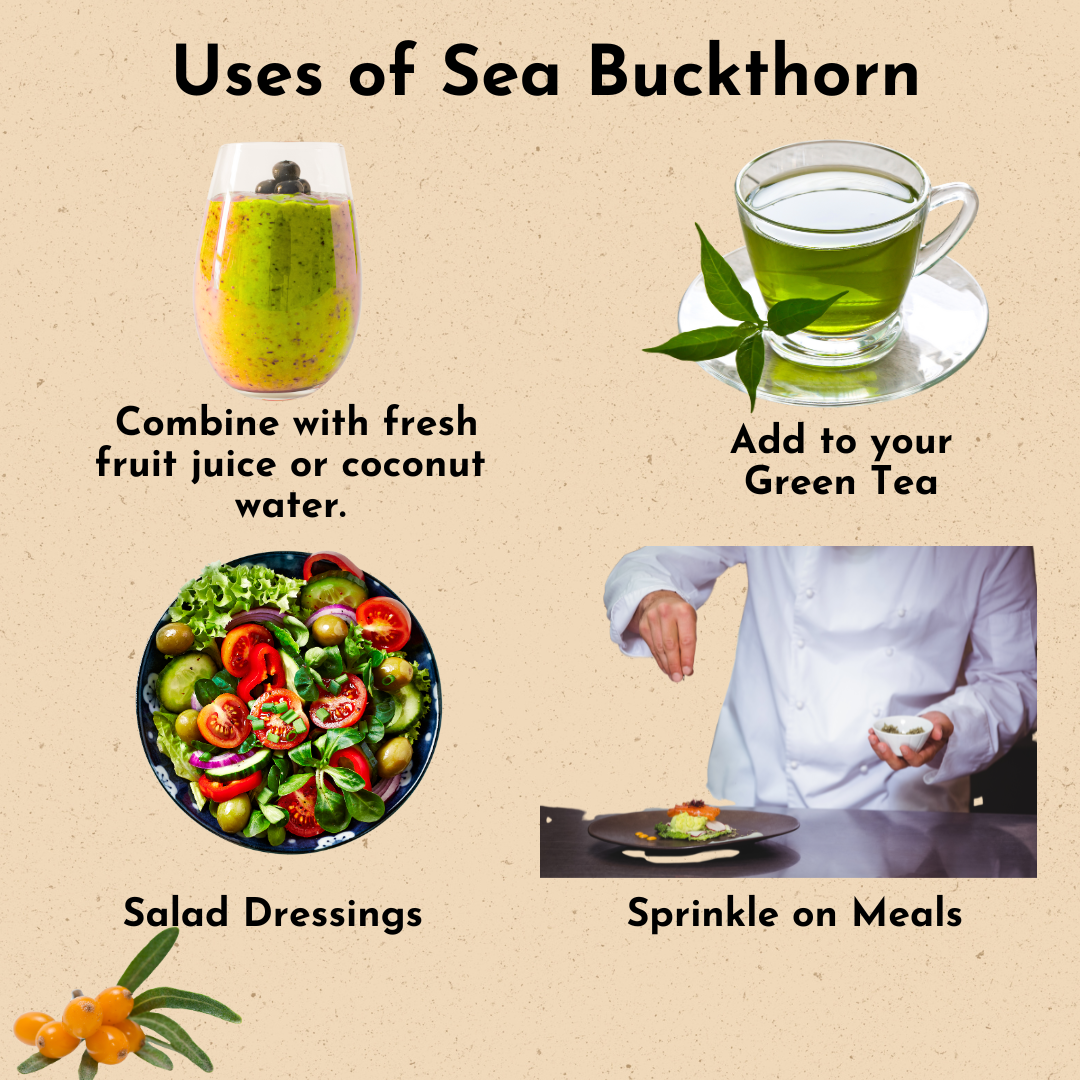 Sea buckthorn berry powder benefits & usage | skin benefits | sea buckthorn for sale