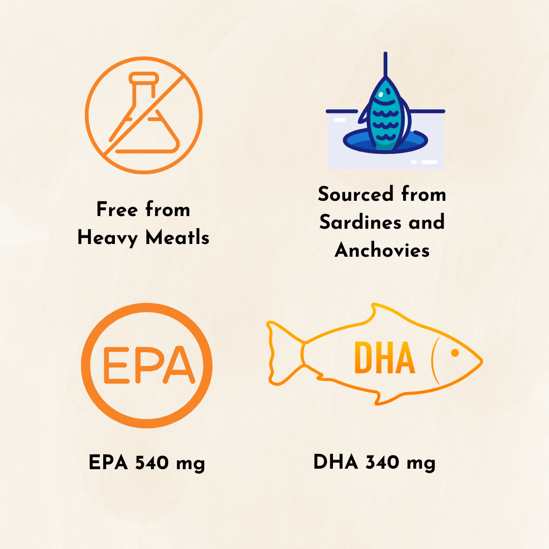 EPA DHA Content in Fittr Bites Omega-3 Fish Oil"
