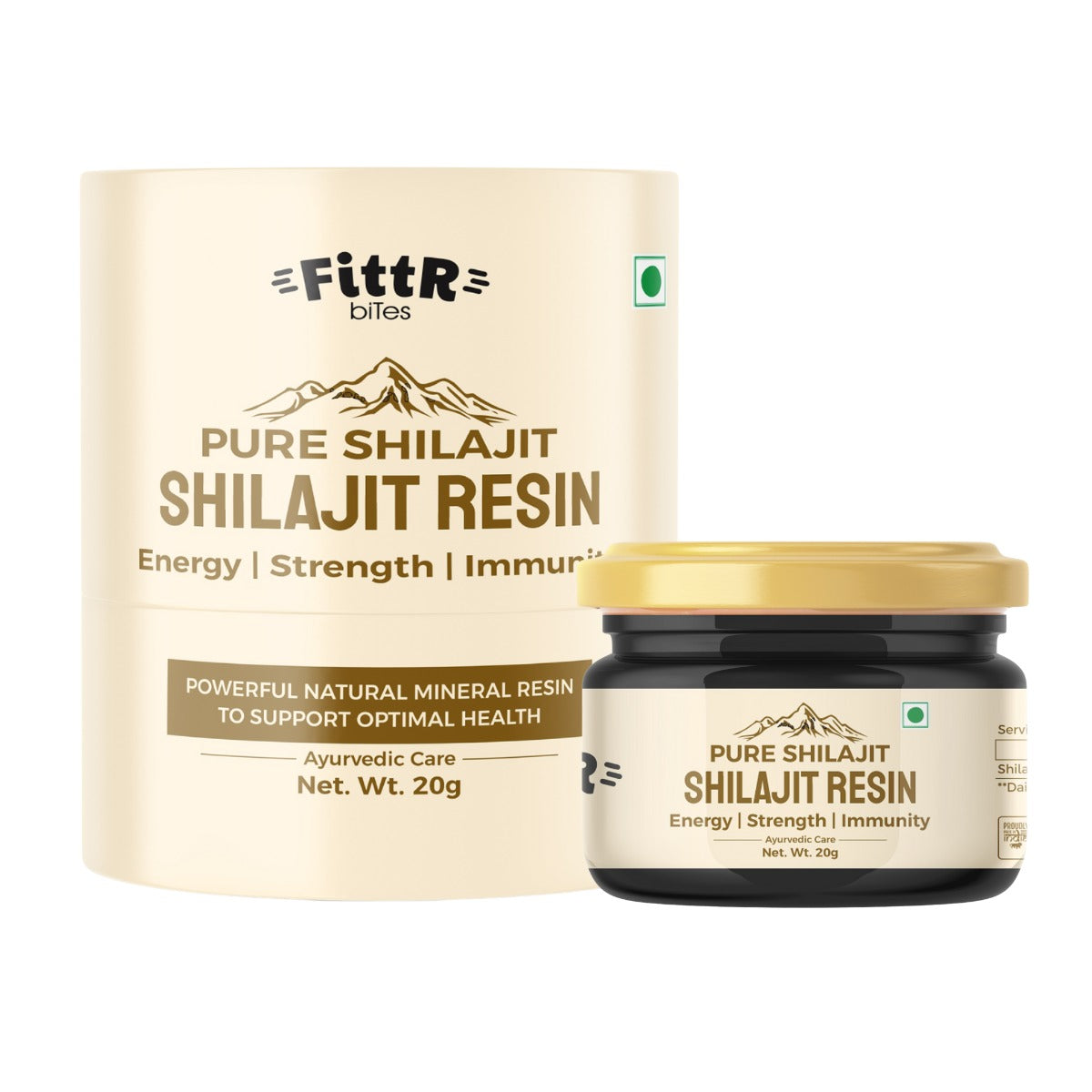 FittR Bites Himalayan Shilajit Resin – Authentic Ayurvedic Resin for Energy and Immunity

