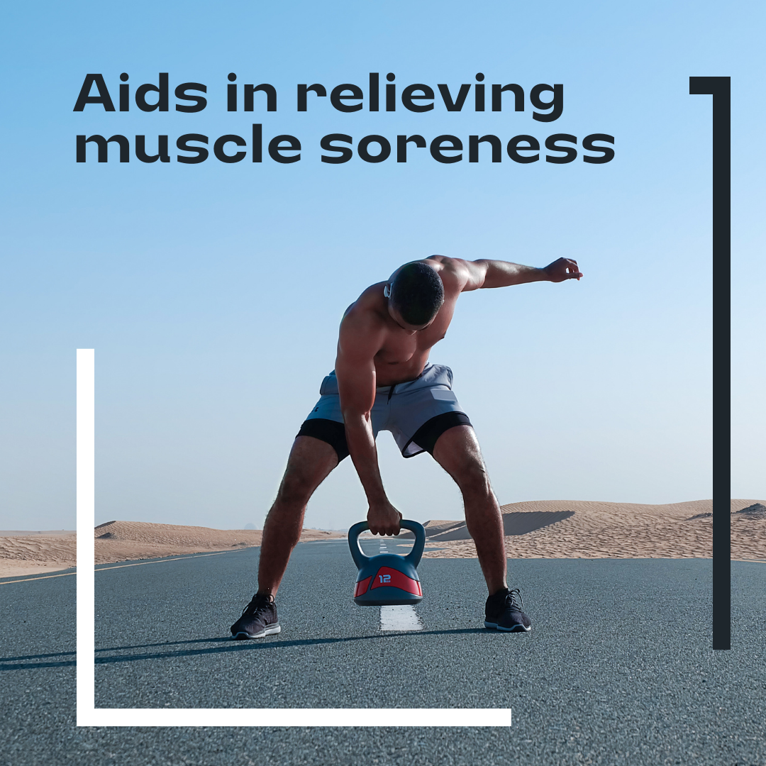 Man working out using magnesium glycinate capsules for muscle recovery